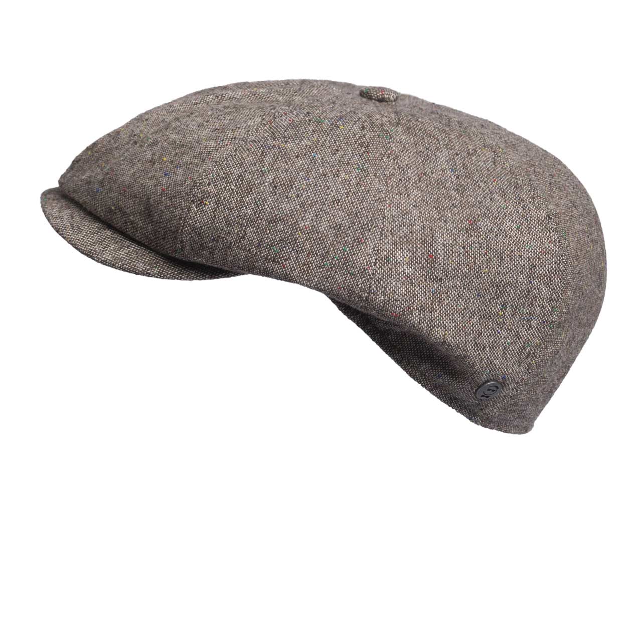 Tweed Schiebermütze Baker Boy Cap in Braun Don Alfredo 1 FAFIGO