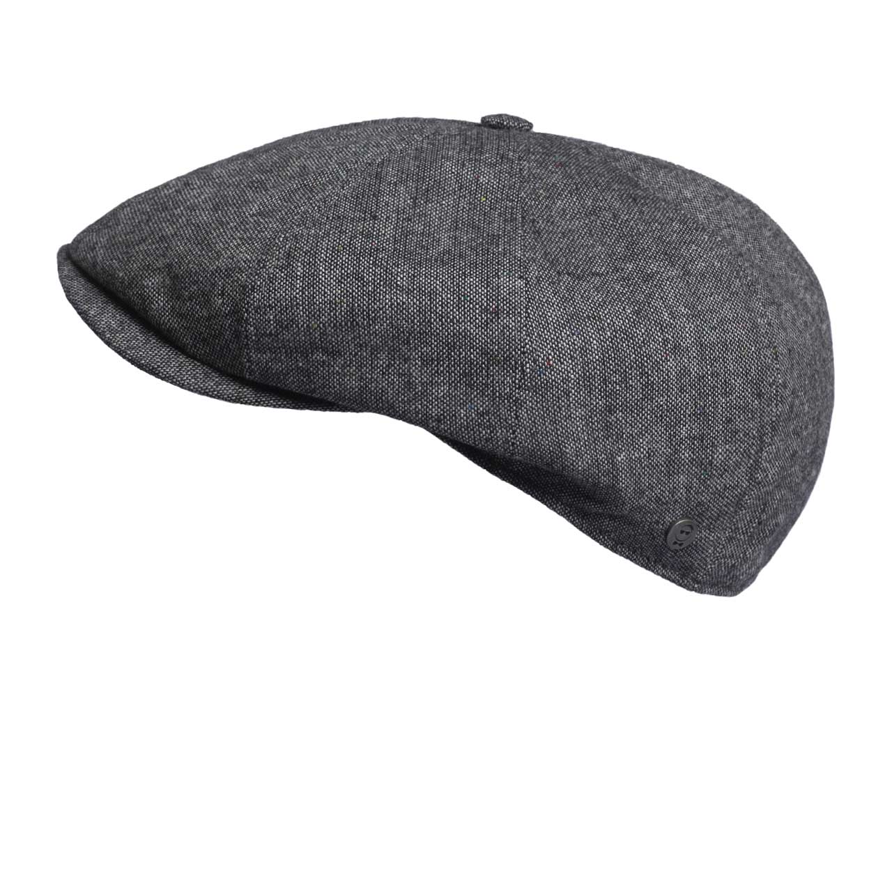 Tweed Schiebermütze Baker Boy Cap in Grau Don Antonio 1 FAFIGO