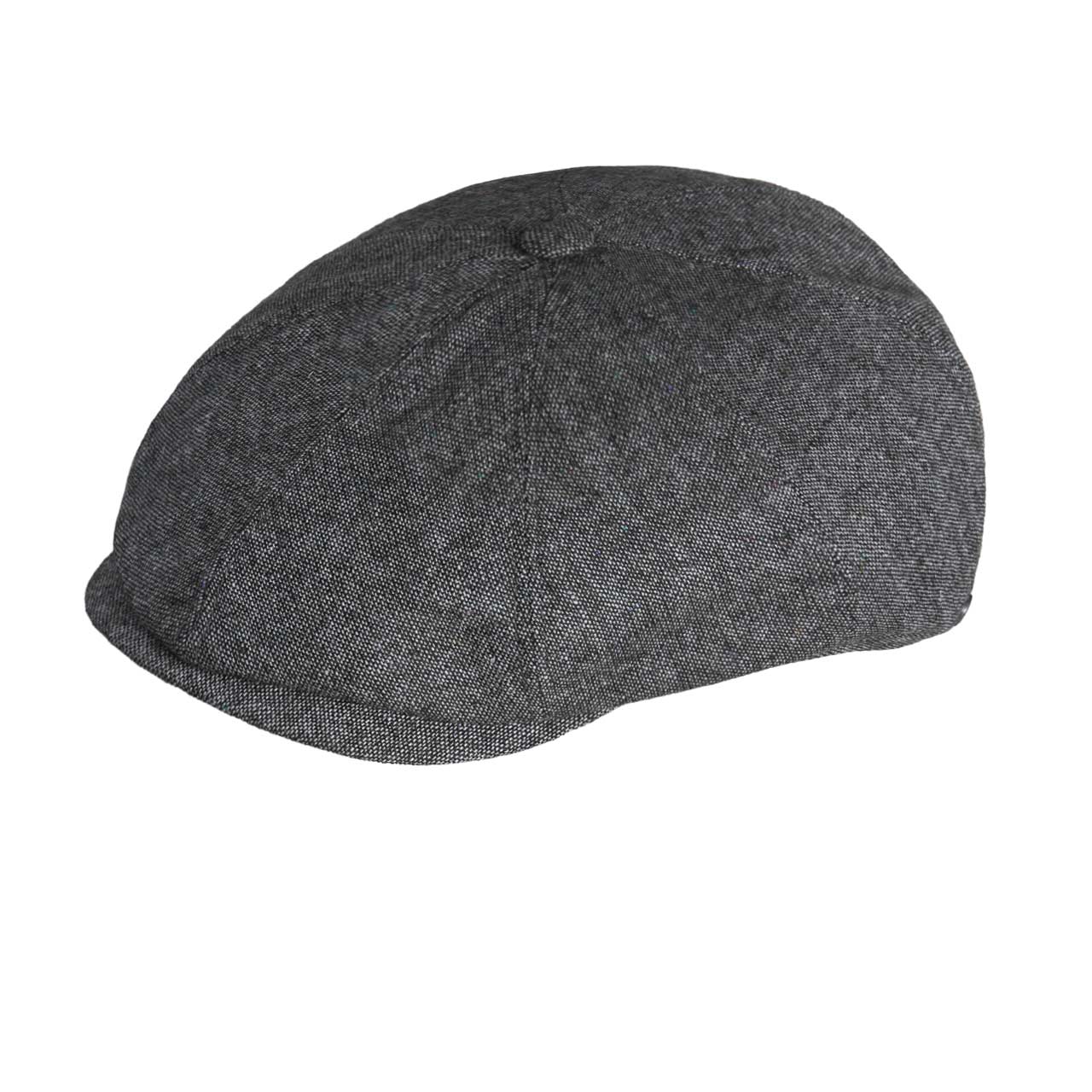 Tweed Schiebermütze Baker Boy Cap in Grau Don Antonio FAFIGO