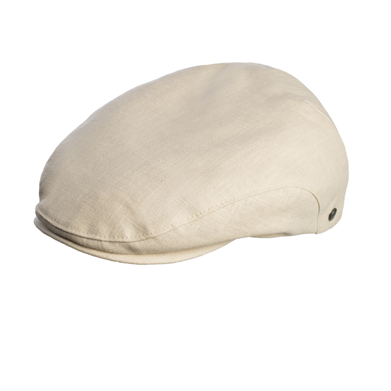 Flatcap Schiebermütze in Sandfarbe Beige aus Leinen Don Camillo 1 FAFIGO